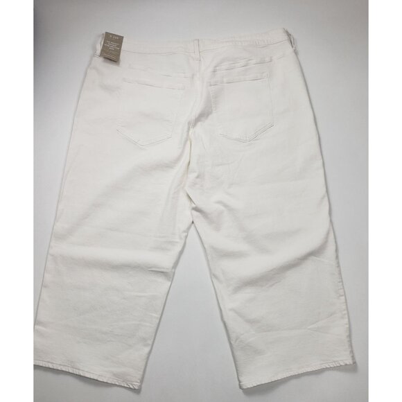 Madewell The Plus Perfect Vintage Wide-Leg Crop Jeans Womens Size 24W Tile White - Picture 14 of 16